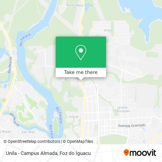 Unila - Campus Almada map