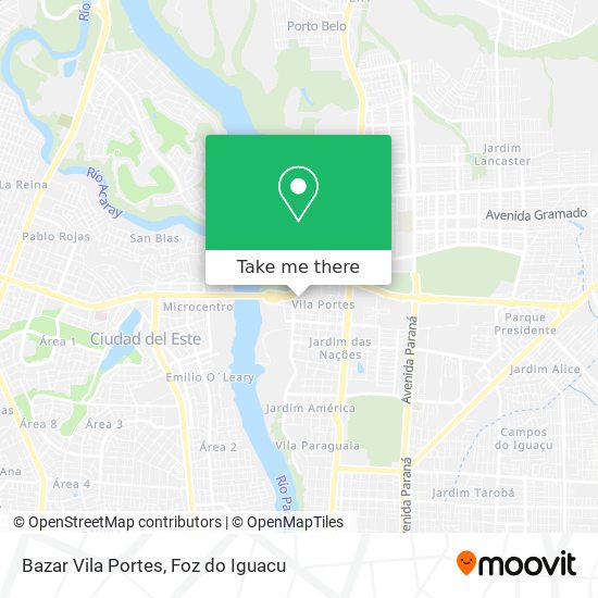 Bazar Vila Portes map