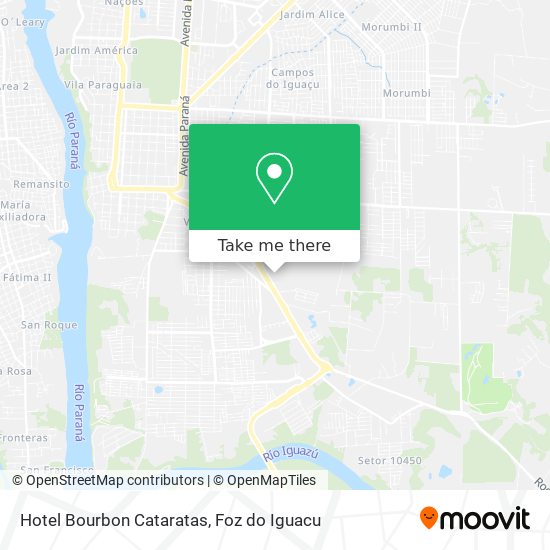 Hotel Bourbon Cataratas map