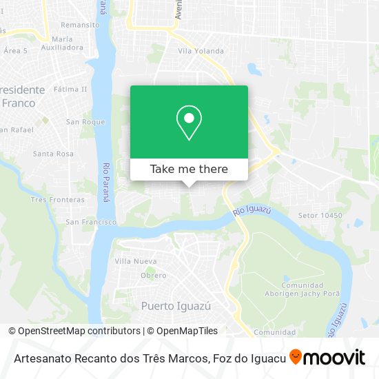 Artesanato Recanto dos Três Marcos map