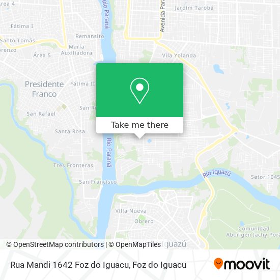 Rua Mandi 1642 Foz do Iguacu map