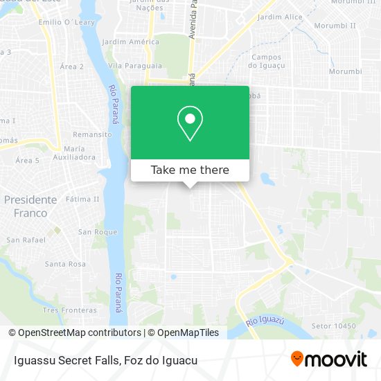 Iguassu Secret Falls map