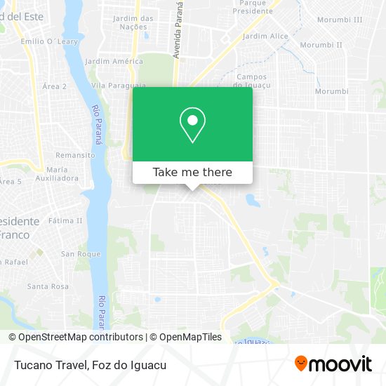 Tucano Travel map