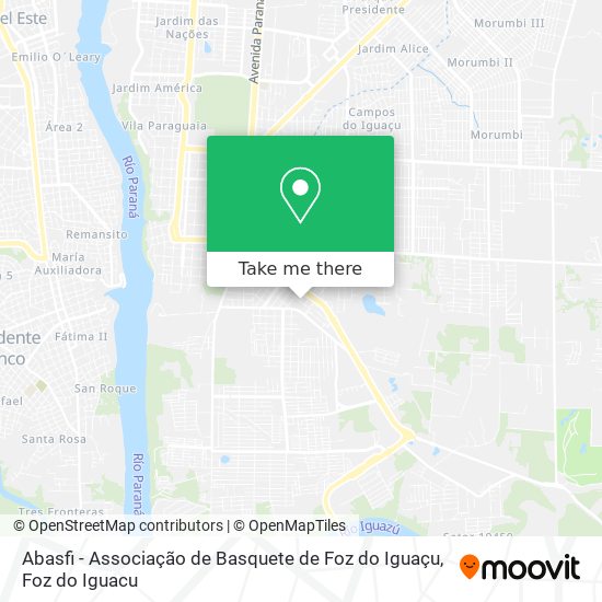 Abasfi - Associação de Basquete de Foz do Iguaçu map
