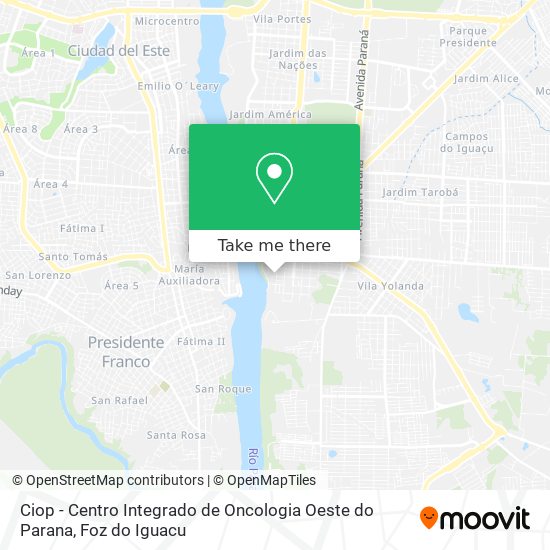 Ciop - Centro Integrado de Oncologia Oeste do Parana map