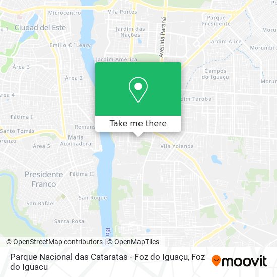 Parque Nacional das Cataratas - Foz do Iguaçu map