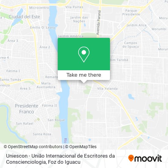Uniescon - União Internacional de Escritores da Conscienciologia map