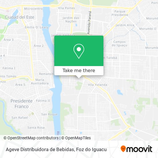 Ageve Distribuidora de Bebidas map