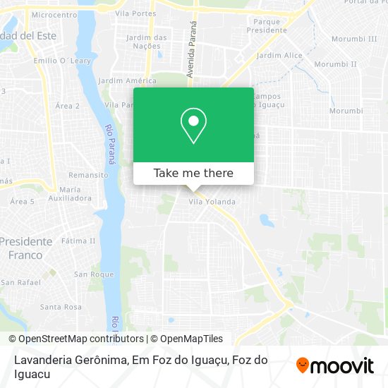 Lavanderia Gerônima, Em Foz do Iguaçu map