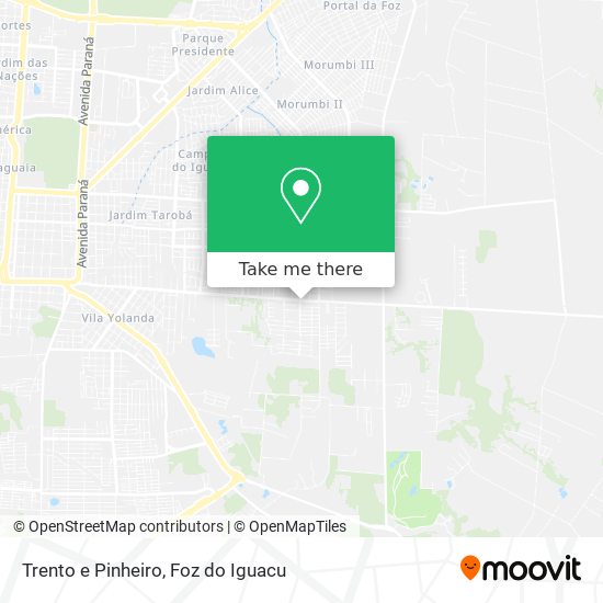 Trento e Pinheiro map