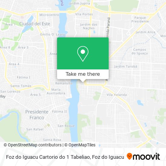 Foz do Iguacu Cartorio do 1 Tabeliao map