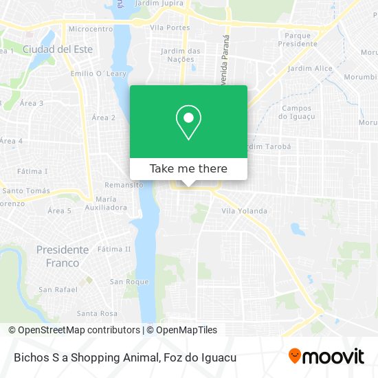 Bichos S a Shopping Animal map