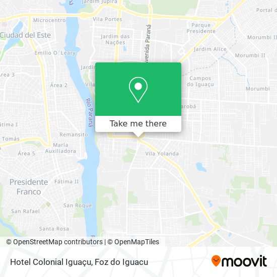 Hotel Colonial Iguaçu map