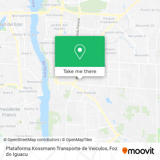 Plataforma Kossmann Transporte de Veiculos map
