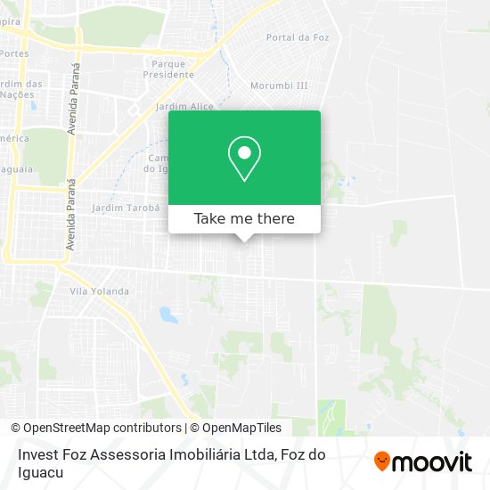 Invest Foz Assessoria Imobiliária Ltda map