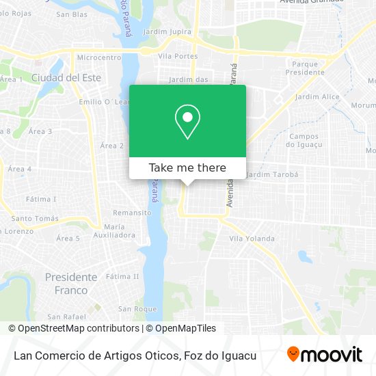 Lan Comercio de Artigos Oticos map