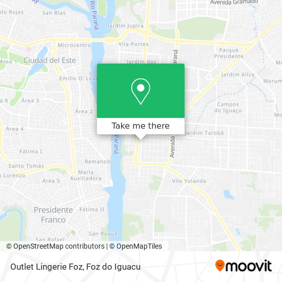 Outlet Lingerie Foz map