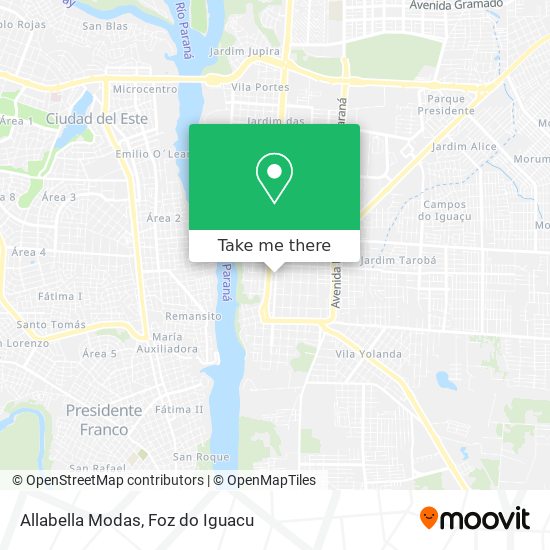 Allabella Modas map
