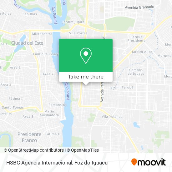 HSBC Agência Internacional map