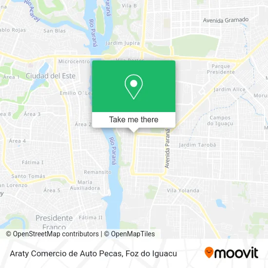 Araty Comercio de Auto Pecas map