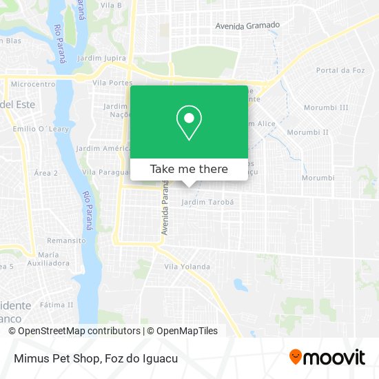 Mapa Mimus Pet Shop