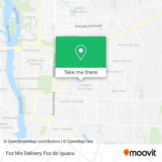 Foz Mix Delivery map