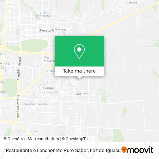 Mapa Restaurante e Lanchonete Puro Sabor