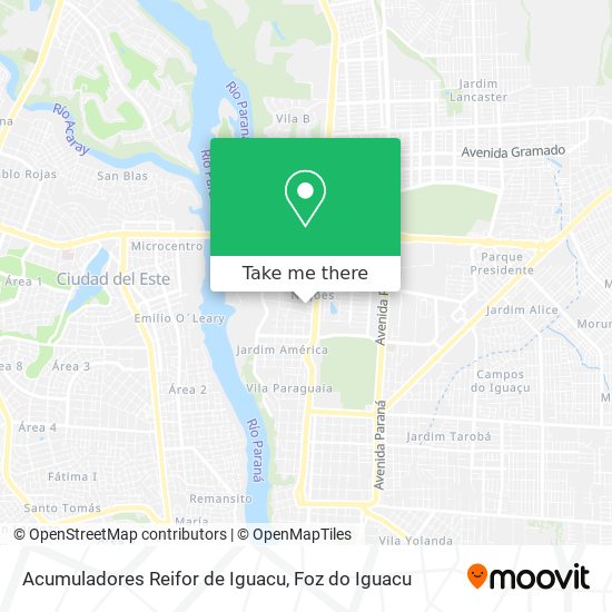 Acumuladores Reifor de Iguacu map