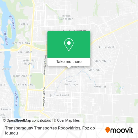 Transparaguay Transportes Rodoviários map