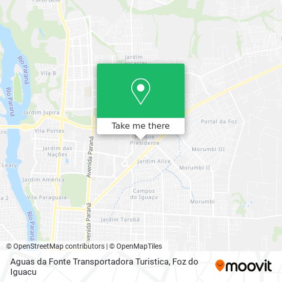 Aguas da Fonte Transportadora Turistica map