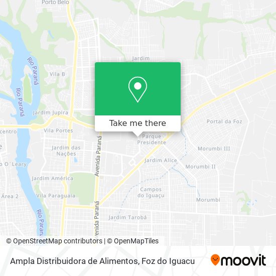 Ampla Distribuidora de Alimentos map
