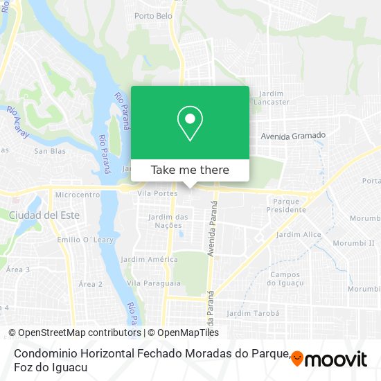 Condominio Horizontal Fechado Moradas do Parque map
