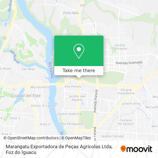 Marangatu Exportadora de Peças Agrícolas Ltda map