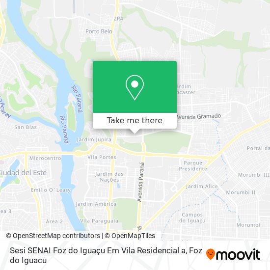 Sesi SENAI Foz do Iguaçu Em Vila Residencial a map