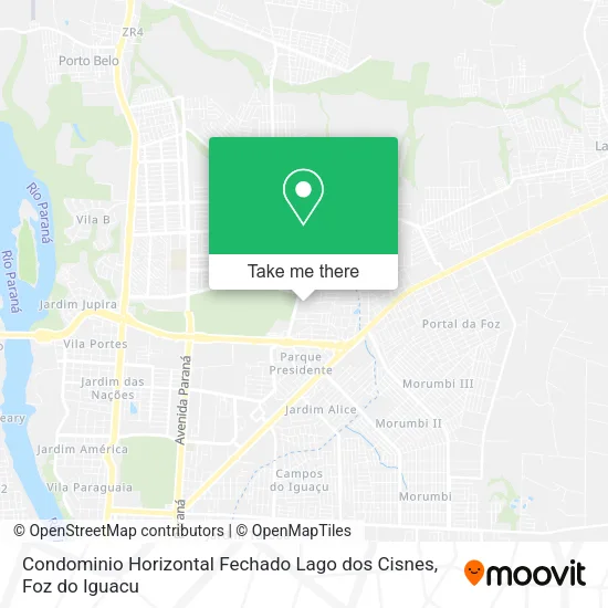 Condominio Horizontal Fechado Lago dos Cisnes map