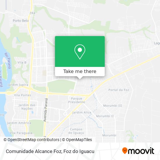 Comunidade Alcance Foz map