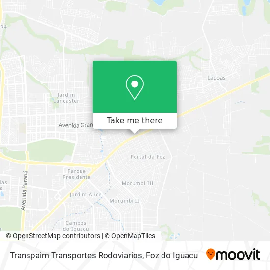 Transpaim Transportes Rodoviarios map