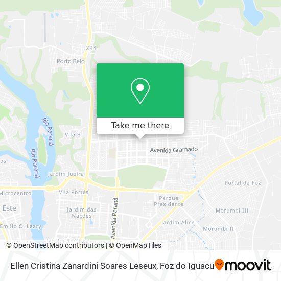 Ellen Cristina Zanardini Soares Leseux map