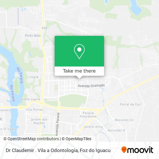 Dr Claudemir . Vila a Odontologia map
