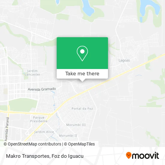 Makro Transportes map