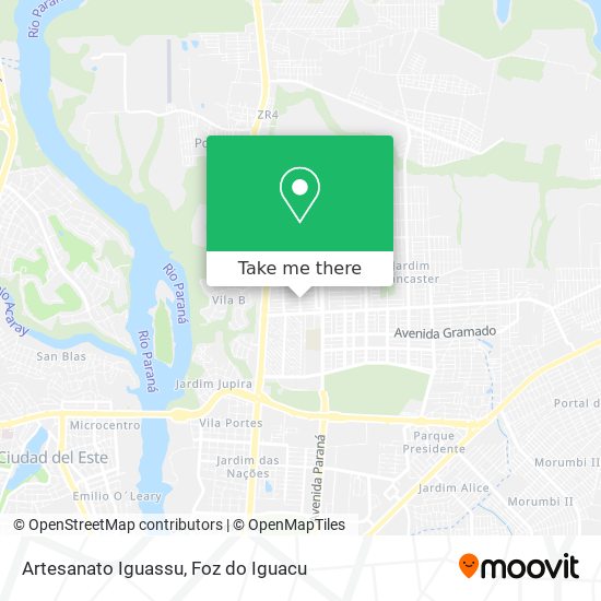 Artesanato Iguassu map