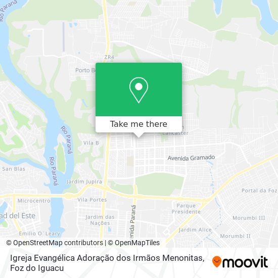 Igreja Evangélica Adoração dos Irmãos Menonitas map