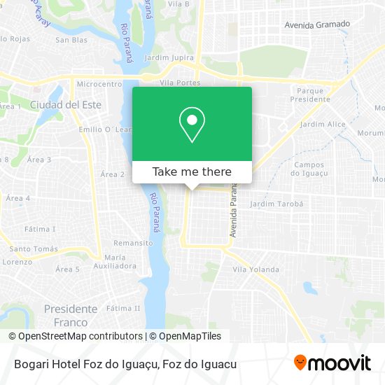 Bogari Hotel Foz do Iguaçu map