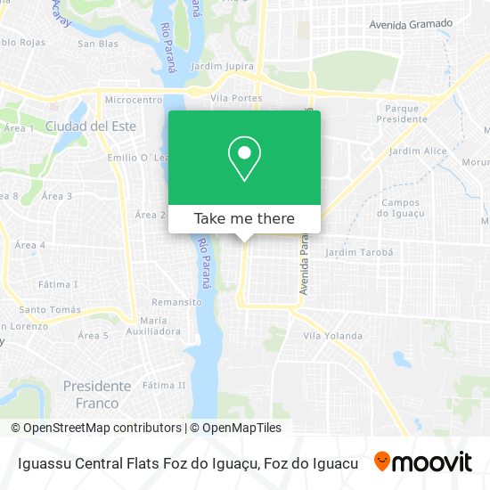 Iguassu Central Flats Foz do Iguaçu map