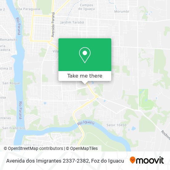 Avenida dos Imigrantes 2337-2382 map