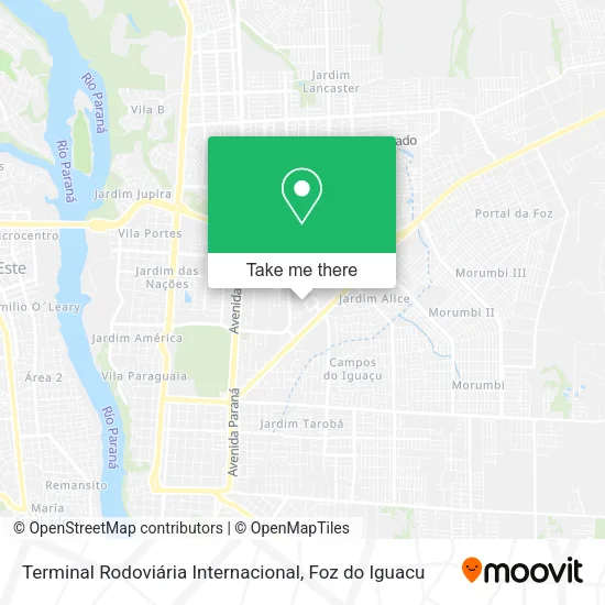 Terminal Rodoviária Internacional map