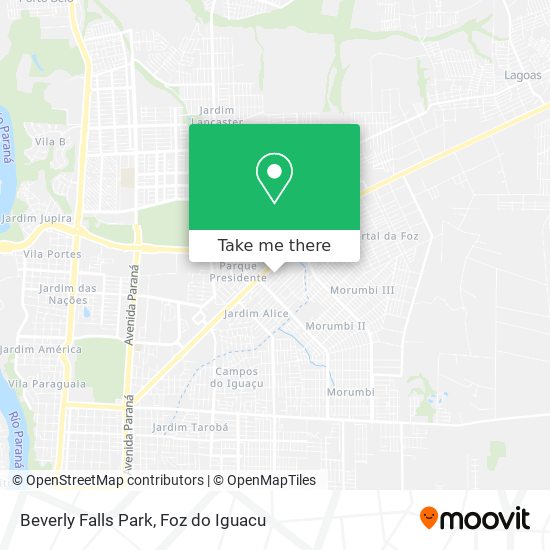 Beverly Falls Park map