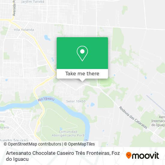 Artesanato Chocolate Caseiro Três Fronteiras map