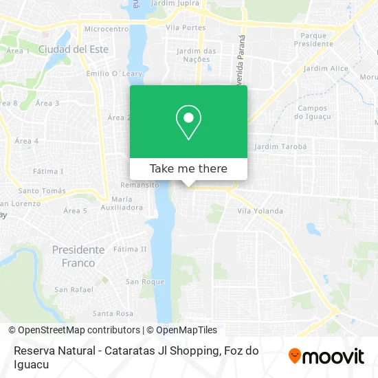 Reserva Natural - Cataratas Jl Shopping map