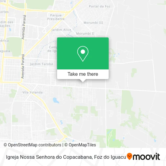Igreja Nossa Senhora do Copacabana map